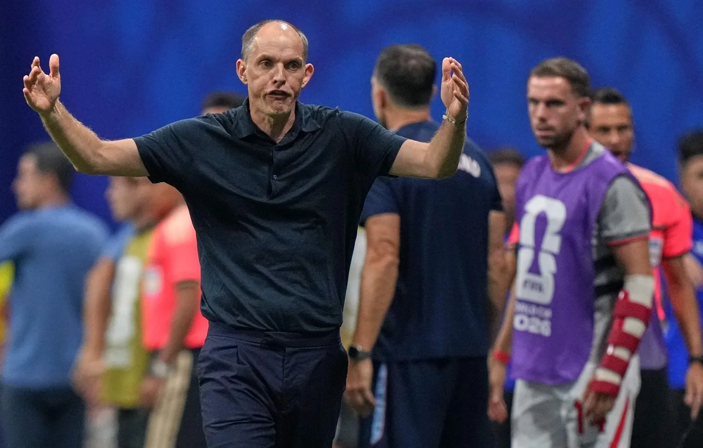 « Les Malouines sont argentines » : une banderole déployée par les joueurs argentins après leur victoire face à l’Angleterre