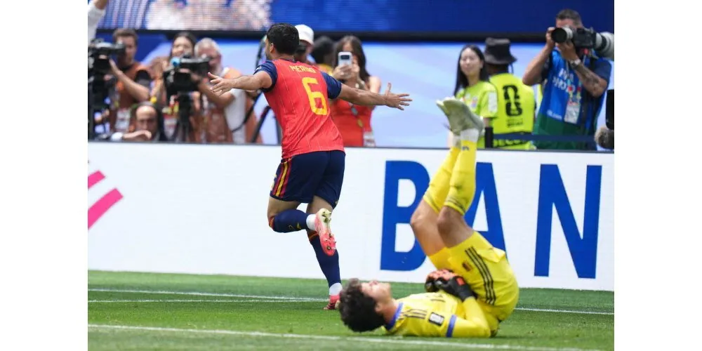 Merino a délivré l'Espagne en fin de match. Photo Sipa / Jae C. Hong