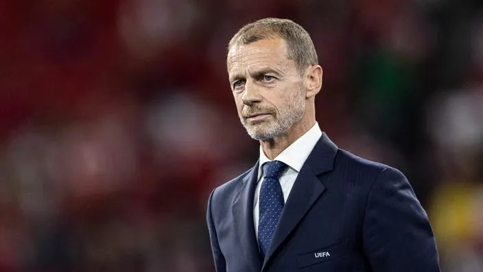 Aleksander Ceferin lors de la finale de la Ligue des champions entre le PSG et Arsenal, le 31 mai 2026 à Budapest (Hongrie).